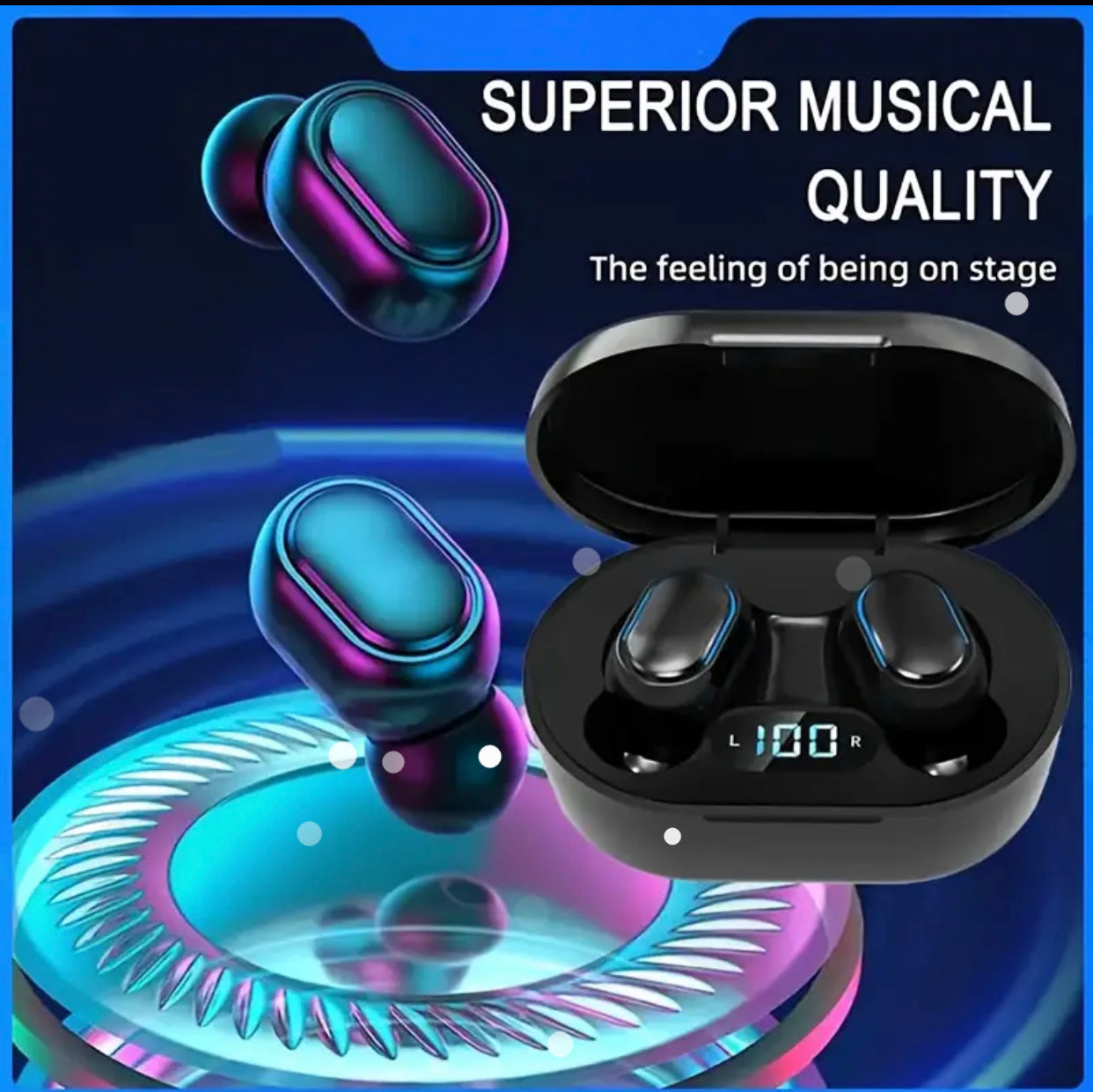 E7s TWS Wireless Earbuds – Deep Bass | Button Control | LED Power Display