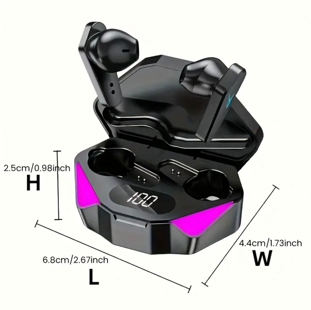 🎮 X15 Gaming Air Buds – Ultra-Low Latency Wireless Earbuds with LED Display & Explosive Sound